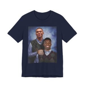 Mbappé & Vinicius Jr T-Shirt | Real madrid Gift | Mbappé Apparel | Vinícius Football Shirt Unisex Jersey Short Sleeve Tee