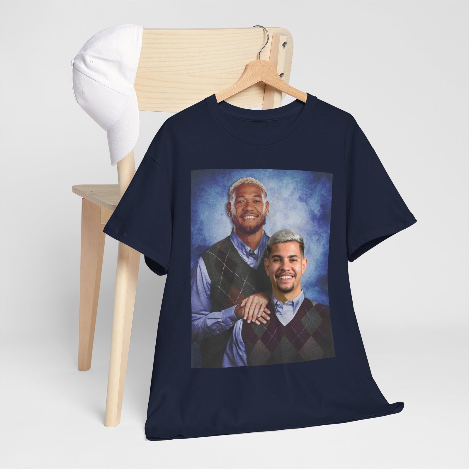 Joelinton & Bruno Guimarães Step Brothers T-Shirt | Newcastle United Fan Apparel | Funny Magpies | Newcastle Gift Unisex Heavy Cotton Tee - Image 4