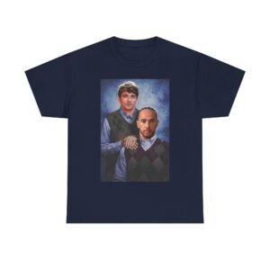 Alternative view of Charles Leclerc & Lewis Hamilton T-Shirt | Step Brothers F1 Duo Tee | Racing Fan Gift | Funny Formula 1 Shirt Unisex Heavy Cotton