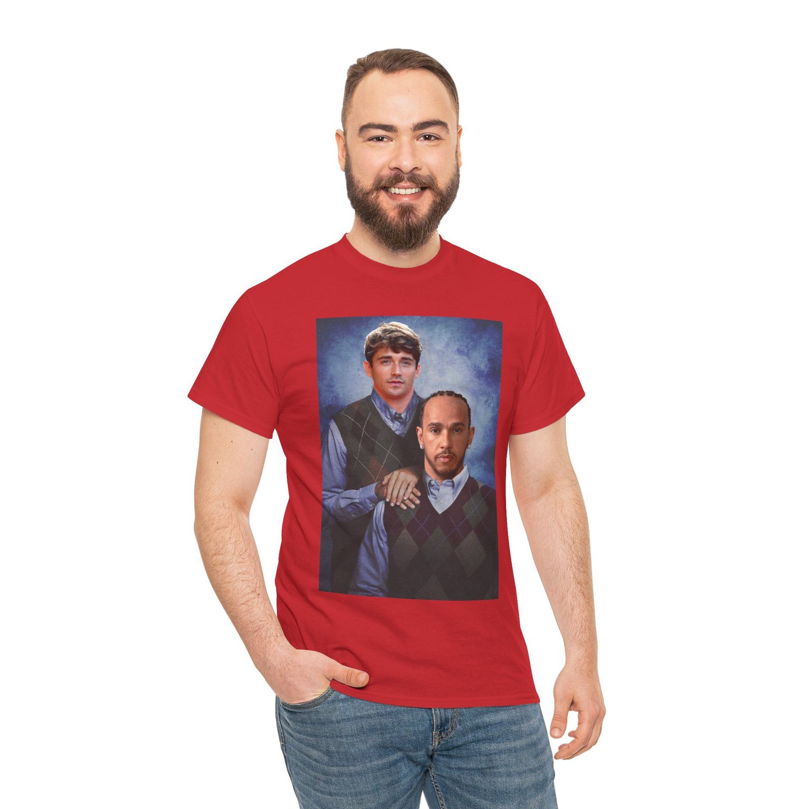 Charles Leclerc & Lewis Hamilton T-Shirt | Step Brothers F1 Duo Tee | Racing Fan Gift | Funny Formula 1 Shirt Unisex Heavy Cotton - Image 21