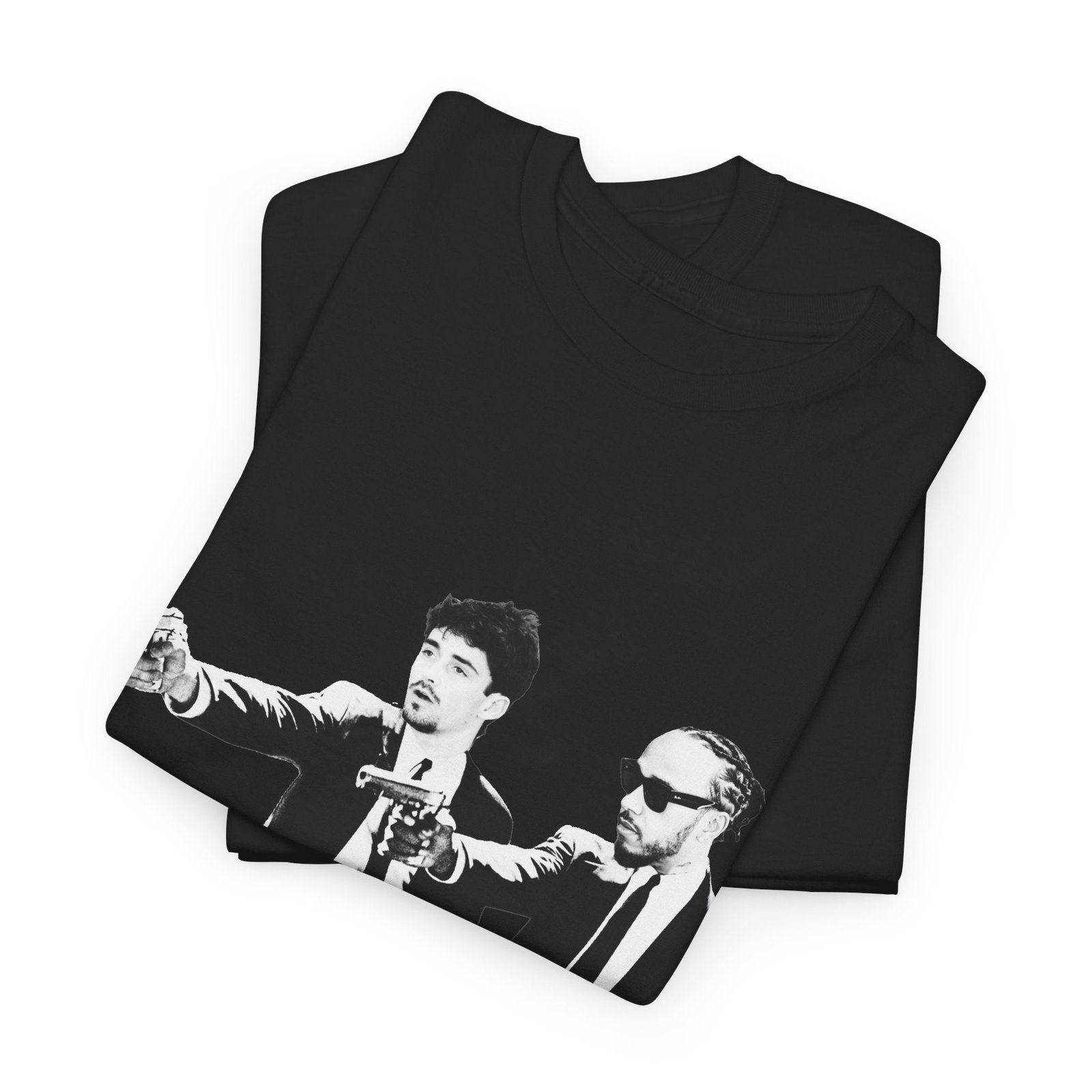 Lewis Hamilton & Charles Leclerc Pulp Fiction Style T-Shirt | F1 Fan Tee | Ferrari Formula 1 Shirt | Vintage Graphic Tee | Funny F1 Shirt - Image 4