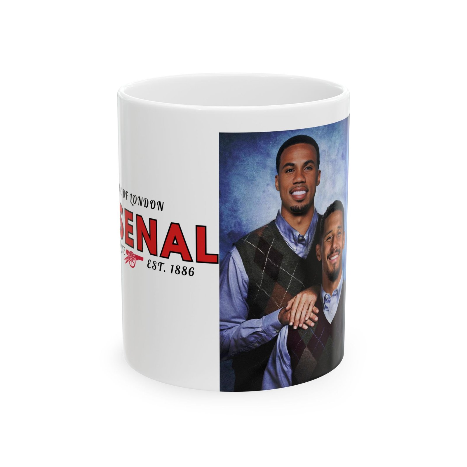 Gabriel Magalhães & William Saliba Step Brothers Mug Arsenal Defender Duo Gift, Football Fan Coffee Cup Ceramic Mug