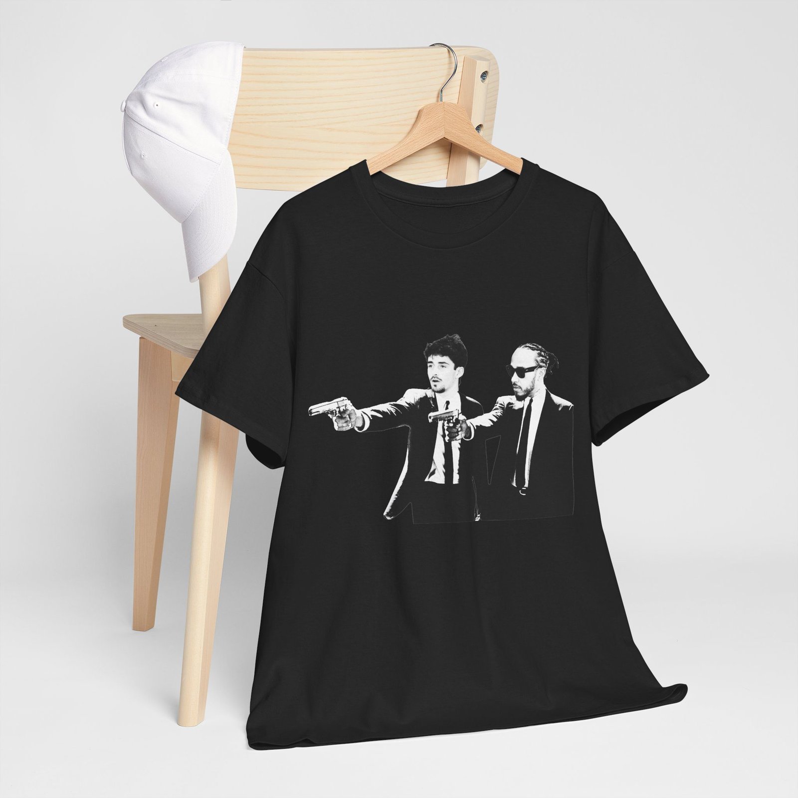 Lewis Hamilton & Charles Leclerc Pulp Fiction Style T-Shirt | F1 Fan Tee | Ferrari Formula 1 Shirt | Vintage Graphic Tee | Funny F1 Shirt - Image 8