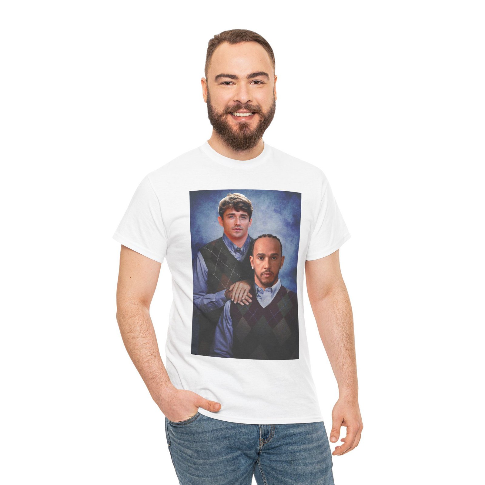 Charles Leclerc & Lewis Hamilton T-Shirt | Step Brothers F1 Duo Tee | Racing Fan Gift | Funny Formula 1 Shirt Unisex Heavy Cotton - Image 32