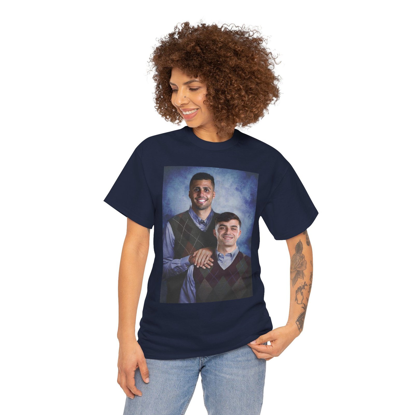 Pedri & Rodri Step Brothers T-Shirt | Barcelona Football Shirt | Barca Fan Gift | Spanish Soccer Tee | Vintage Graphic Unisex Shirt - Image 12