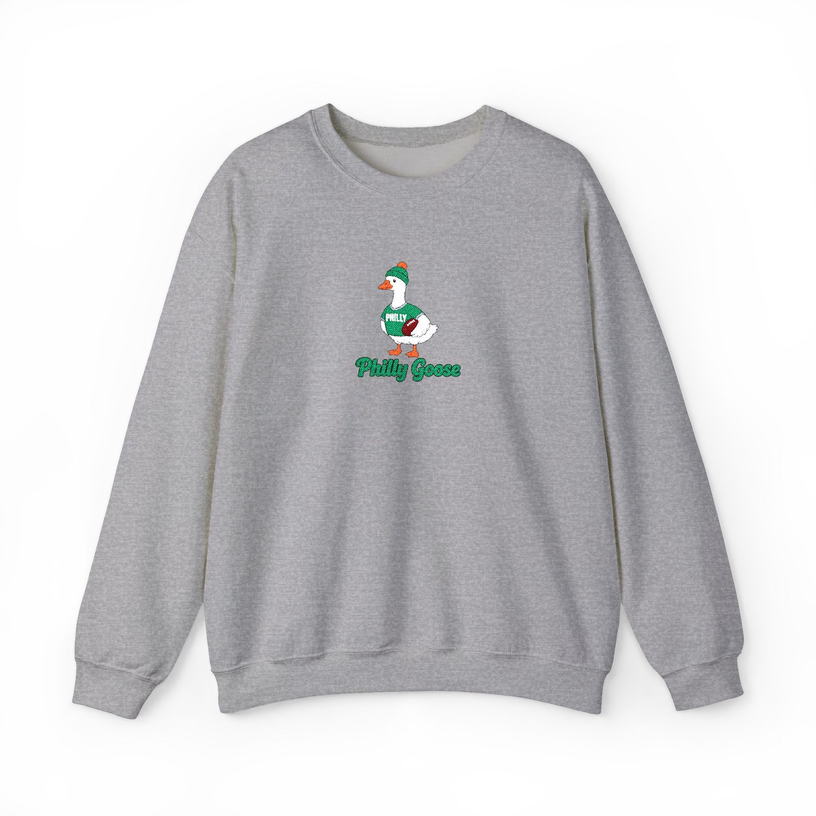 Philly Goose Embroidered Sweatshirt – Philadelphia Football Crewneck, Funny Goose Game Day Pullover, Cozy Green Philly Fan Gift for Men & Women - Image 36
