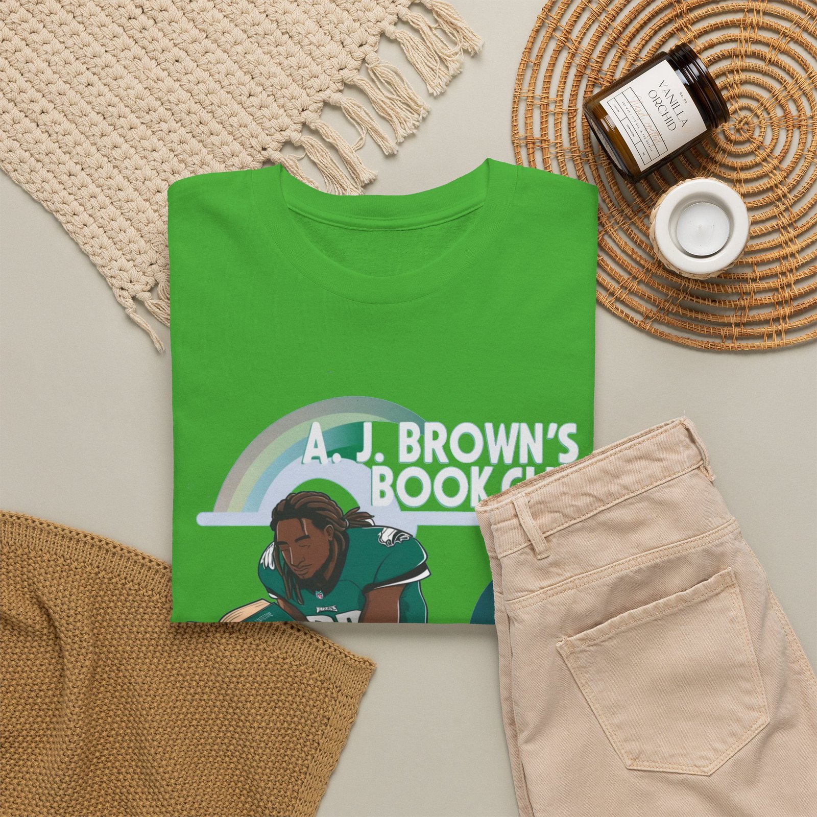 AJ Brown Philadelphia Eagles t shirt | NFL Fan Apparel | AJ's Book Club Crewneck Sweatshirt, vintage philadelphia shirt Heavy Cotton Tee - Image 19