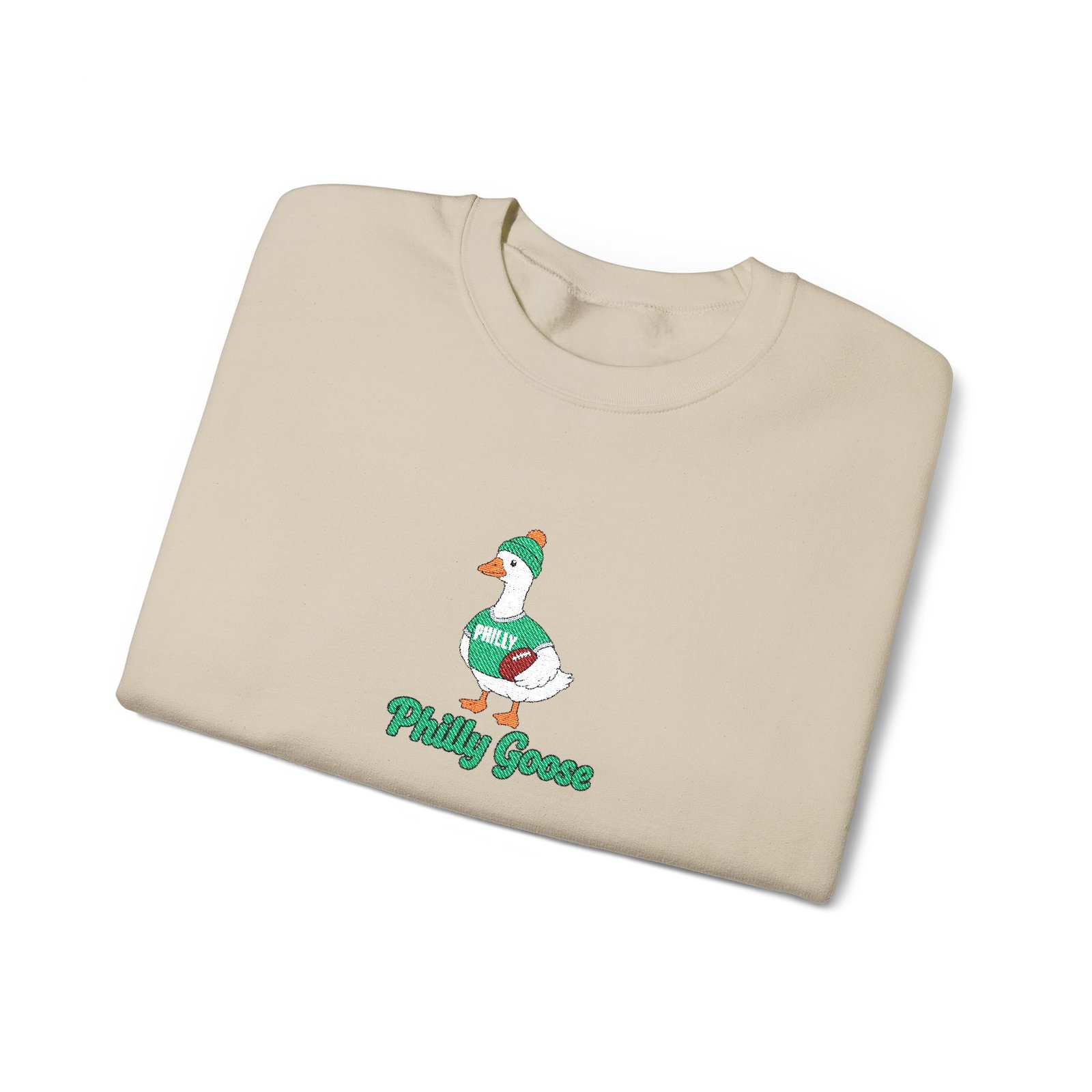 Philly Goose Embroidered Sweatshirt – Philadelphia Football Crewneck, Funny Goose Game Day Pullover, Cozy Green Philly Fan Gift for Men & Women - Image 30