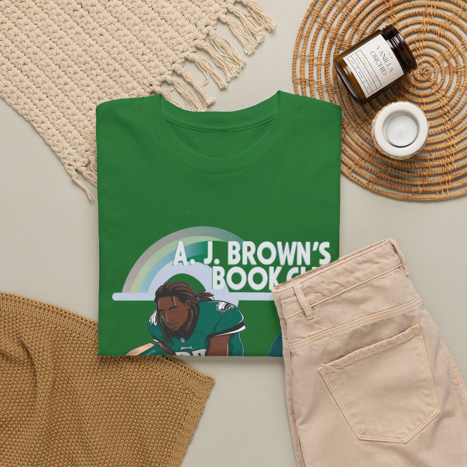 AJ Brown Philadelphia Eagles t shirt | NFL Fan Apparel | AJ's Book Club Crewneck Sweatshirt, vintage philadelphia shirt Heavy Cotton Tee - Image 26