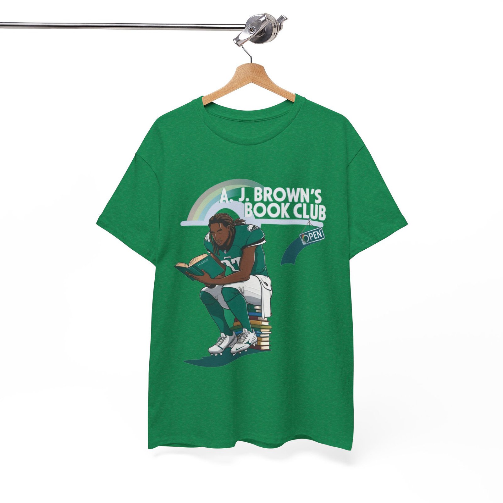 AJ Brown Philadelphia Eagles t shirt | NFL Fan Apparel | AJ's Book Club Crewneck Sweatshirt, vintage philadelphia shirt Heavy Cotton Tee