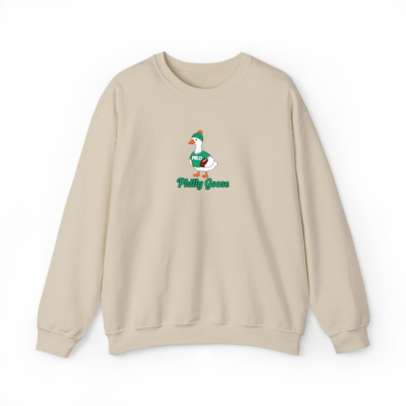 Philly Goose Embroidered Sweatshirt – Philadelphia Football Crewneck, Funny Goose Game Day Pullover, Cozy Green Philly Fan Gift for Men & Women - Image 29