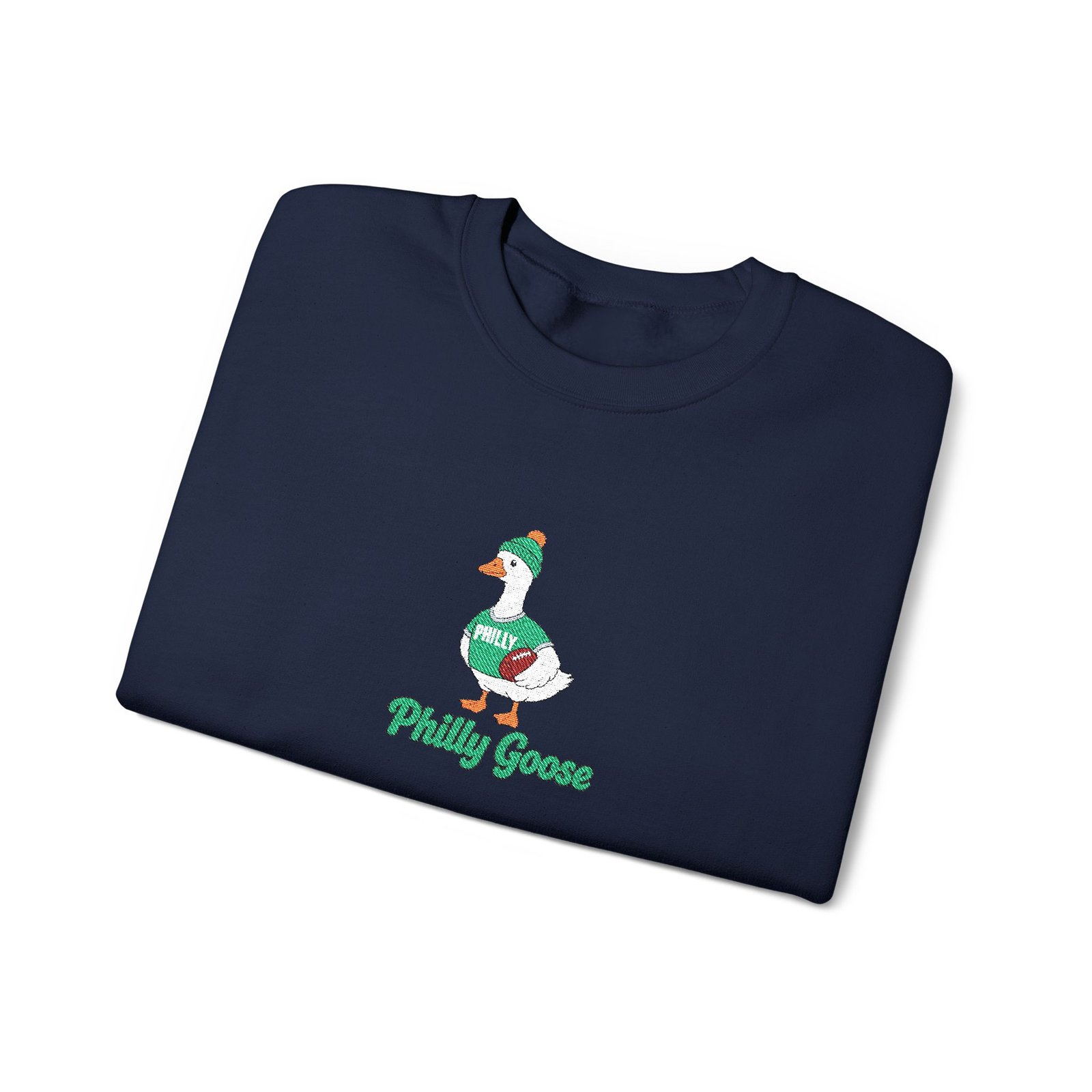 Philly Goose Embroidered Sweatshirt – Philadelphia Football Crewneck, Funny Goose Game Day Pullover, Cozy Green Philly Fan Gift for Men & Women - Image 65