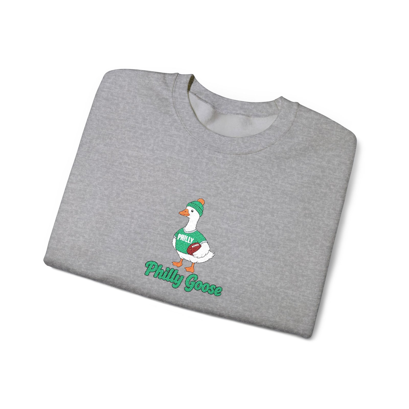 Philly Goose Embroidered Sweatshirt – Philadelphia Football Crewneck, Funny Goose Game Day Pullover, Cozy Green Philly Fan Gift for Men & Women - Image 37