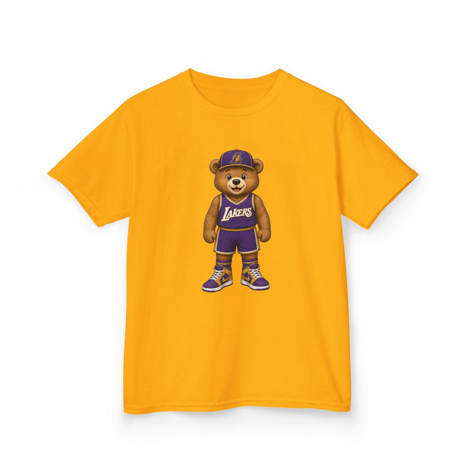 Lakers Teddy Bear Kids T Shirt | Los Angeles Basketball Shirt | Cute Bear Tee | Lakers Fan Gift | Kids (XS–XL - Image 3
