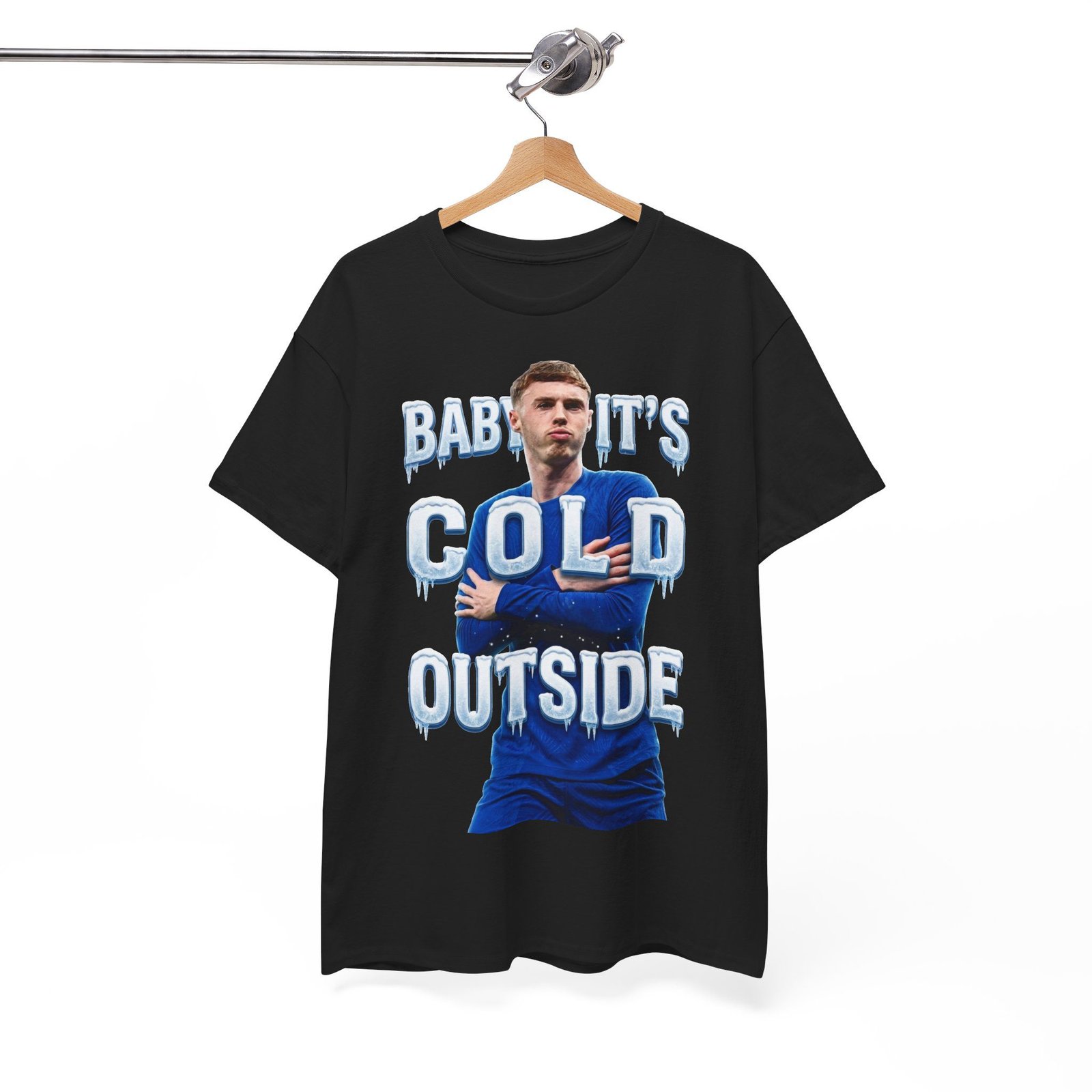 Baby It's Cold Outside T-Shirt | Cole Palmer Its Cold Outside T Shirt | Chelsea Football Shirt | Chelsea Fan Gift | Christmas Football Gift - Image 15