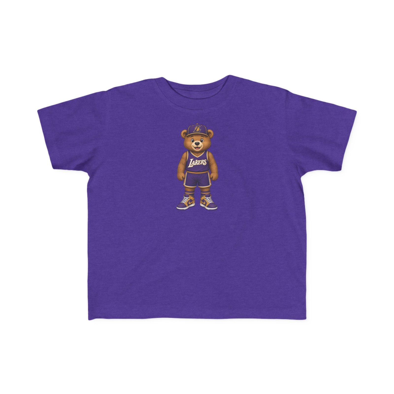 Lakers Teddy Bear Kids T Shirt | Los Angeles Basketball Shirt | Cute Bear Tee | Lakers Fan Gift | Kids (XS–XL
