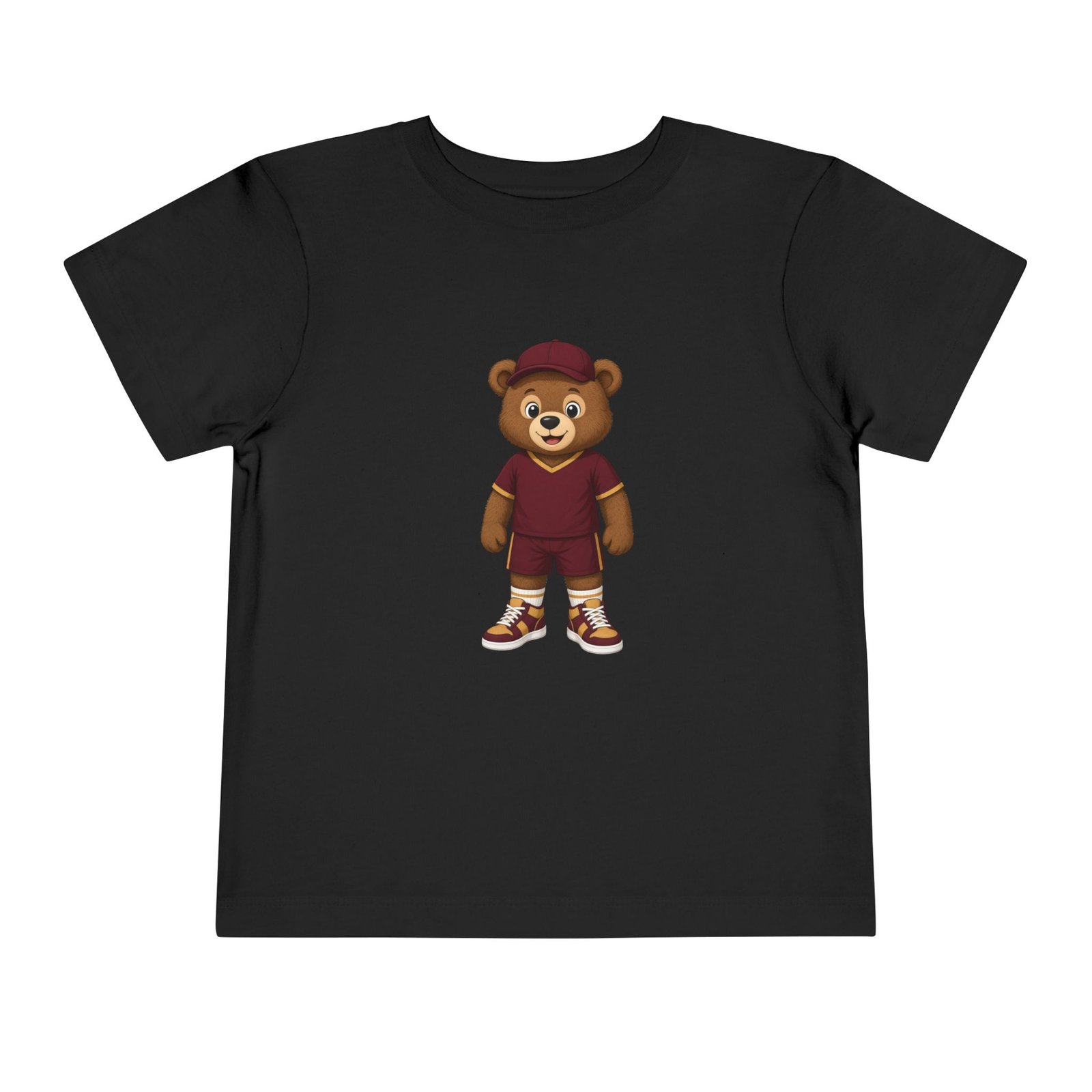 Washington Football Teddy Bear Kids T Shirt | Red Gold Football Bear Tee | Kids Football Fan Shirt | Toddler (2T–5/6T) - Image 9