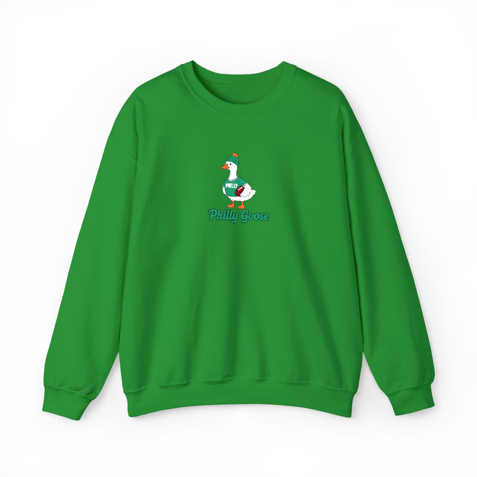 Philly Goose Embroidered Sweatshirt – Philadelphia Football Crewneck, Funny Goose Game Day Pullover, Cozy Green Philly Fan Gift for Men & Women - Image 50