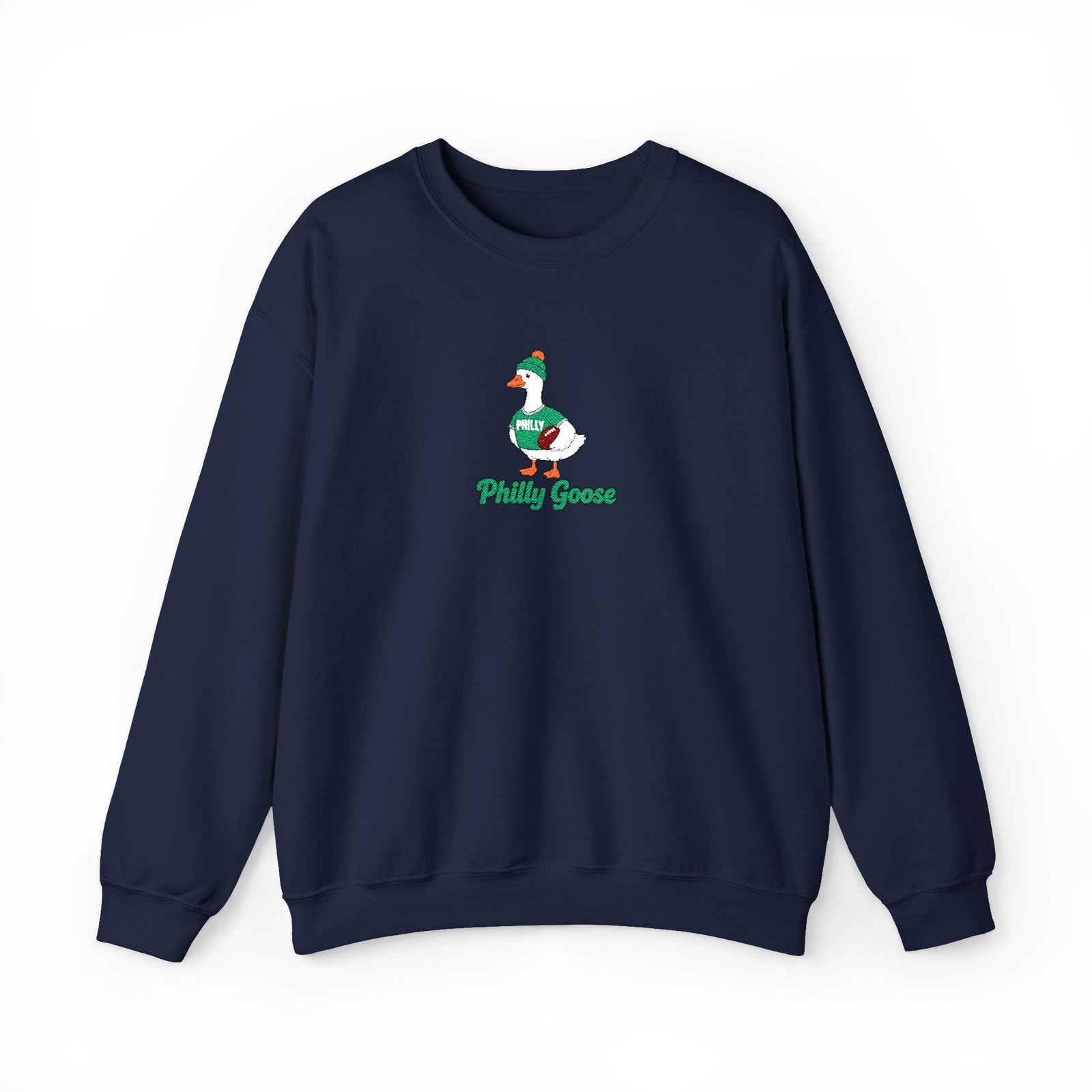 Philly Goose Embroidered Sweatshirt – Philadelphia Football Crewneck, Funny Goose Game Day Pullover, Cozy Green Philly Fan Gift for Men & Women - Image 64