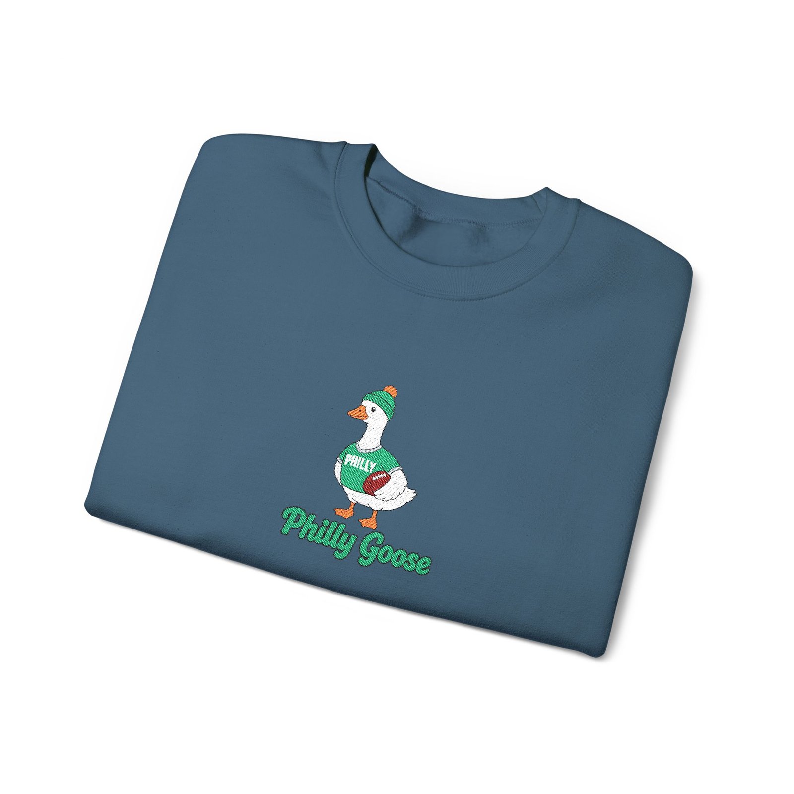 Philly Goose Embroidered Sweatshirt – Philadelphia Football Crewneck, Funny Goose Game Day Pullover, Cozy Green Philly Fan Gift for Men & Women - Image 3