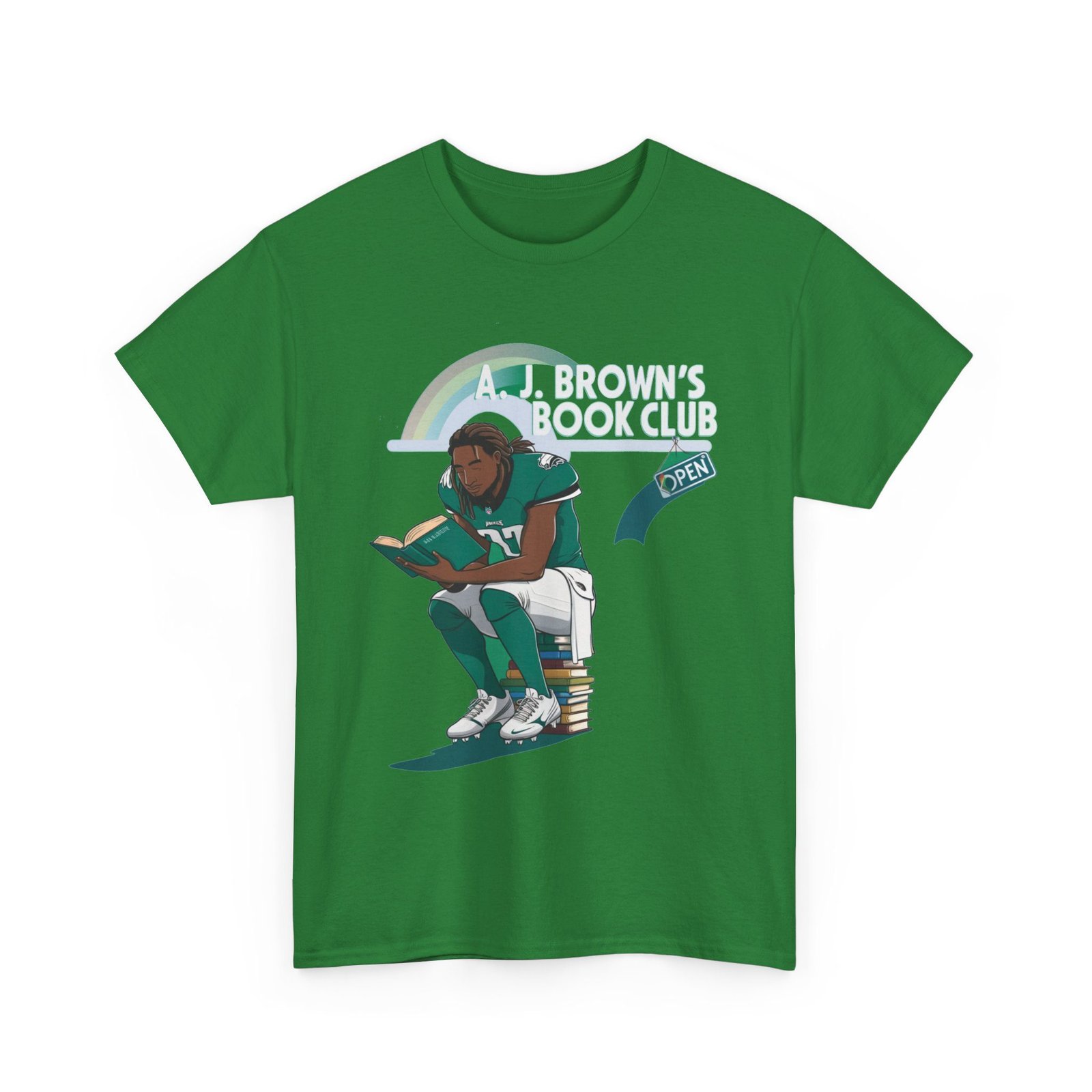 AJ Brown Philadelphia Eagles t shirt | NFL Fan Apparel | AJ's Book Club Crewneck Sweatshirt, vintage philadelphia shirt Heavy Cotton Tee - Image 24