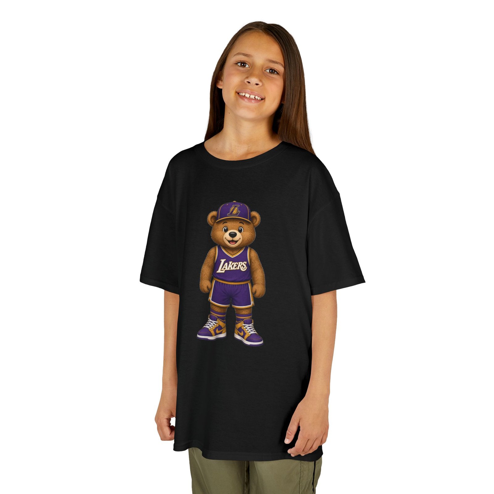 Lakers Teddy Bear Kids T Shirt | Los Angeles Basketball Shirt | Cute Bear Tee | Lakers Fan Gift | Kids (XS–XL - Image 16