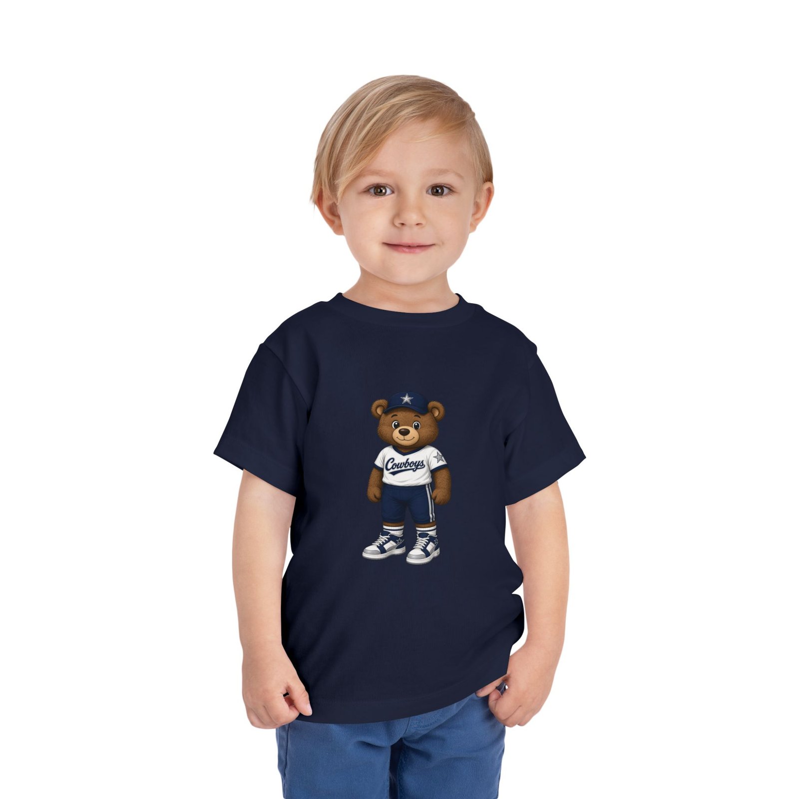 Cowboys Teddy Bear Kids T Shirt | Dallas Football Shirt | Cute Bear Tee | Cowboys Fan Gift | Toddler (2T–5/6T) - Image 14