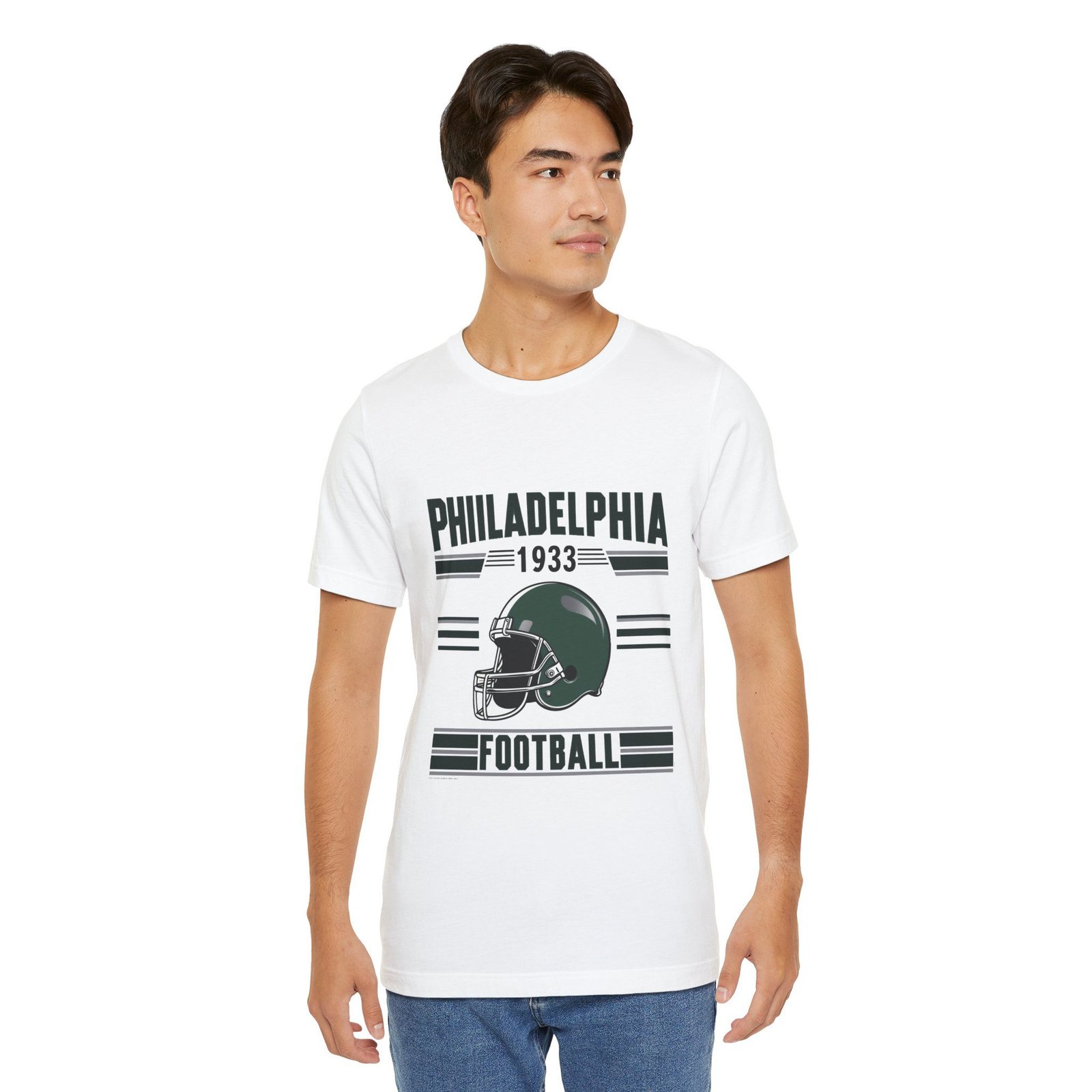 Philadelphia Football Retro T-Shirt | Eagles Game Day Gear | Philly Sports Apparel | Vintage Philadelphia Unisex Jersey Short Sleeve Tee - Image 10