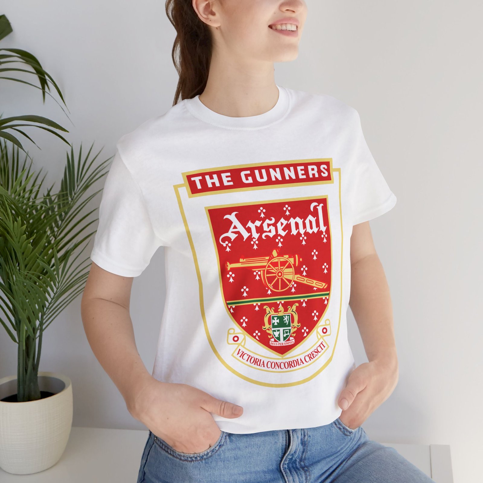 Retro Vintage Arsenal Logo T-Shirt | Arsenal Fan Tee | Arsenal FC Apparel | Gift for Him or Her | Unisex Jersey Short Sleeve Tee - Image 14