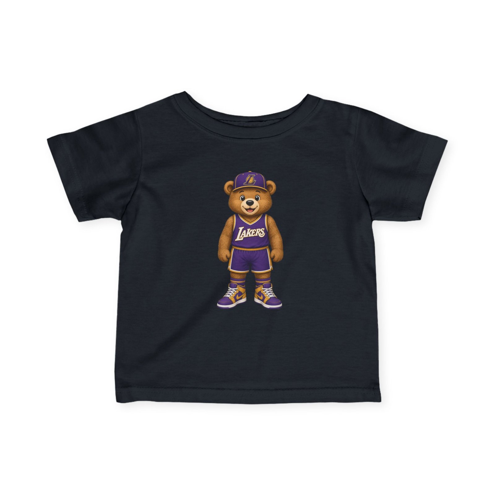 Lakers Teddy Bear Kids T Shirt | Los Angeles Basketball Shirt | Cute Bear Tee | Lakers Fan Gift | Kids Sports Shirt | Infant (6M–24M) - Image 10