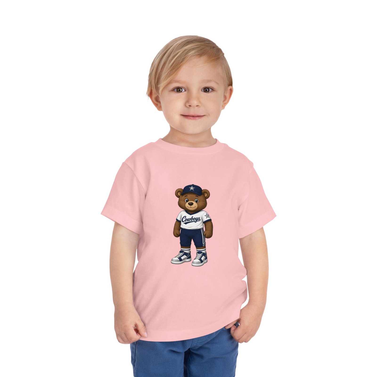 Cowboys Teddy Bear Kids T Shirt | Dallas Football Shirt | Cute Bear Tee | Cowboys Fan Gift | Toddler (2T–5/6T) - Image 18