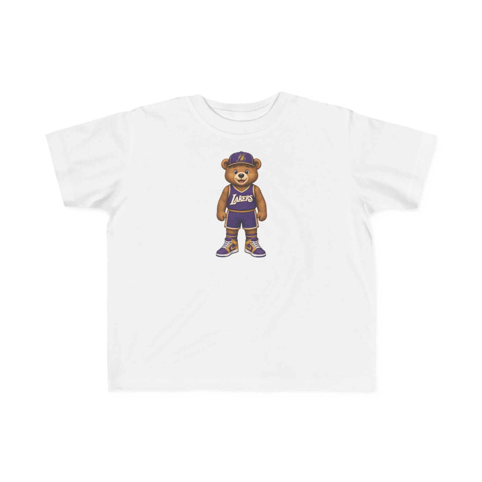 Lakers Teddy Bear Kids T Shirt | Los Angeles Basketball Shirt | Cute Bear Tee | Lakers Fan Gift | Kids (XS–XL - Image 4