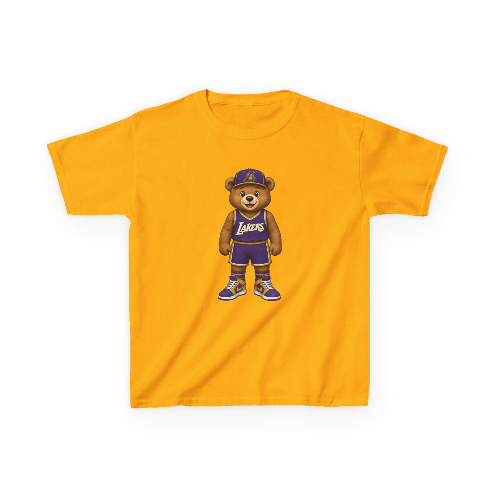 Lakers Teddy Bear Kids T Shirt | Los Angeles Basketball Shirt | Cute Bear Tee | Lakers Fan Gift | Kids (XS–XL - Image 2