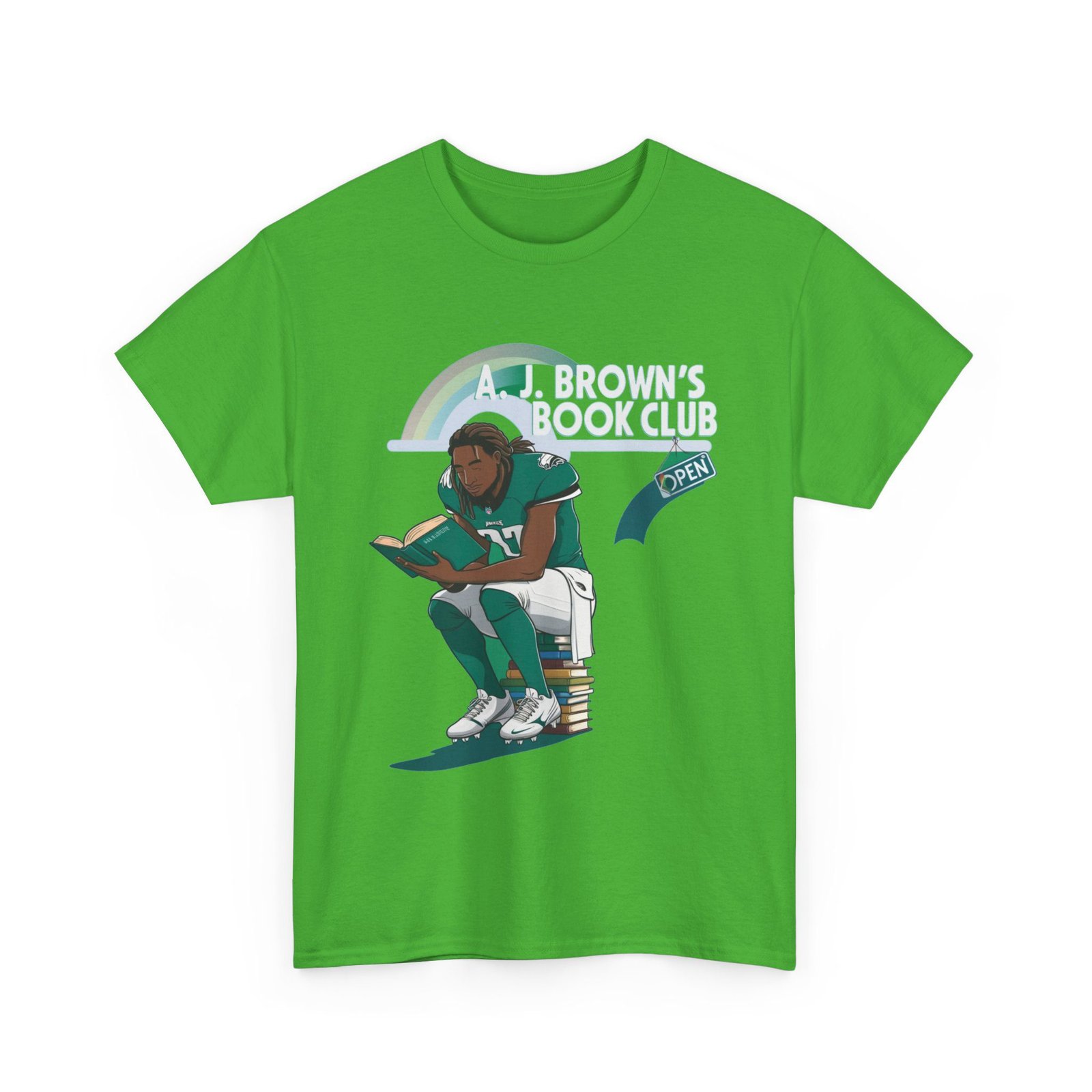 AJ Brown Philadelphia Eagles t shirt | NFL Fan Apparel | AJ's Book Club Crewneck Sweatshirt, vintage philadelphia shirt Heavy Cotton Tee - Image 17