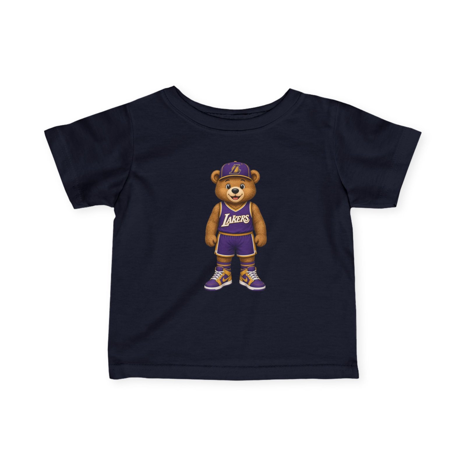 Lakers Teddy Bear Kids T Shirt | Los Angeles Basketball Shirt | Cute Bear Tee | Lakers Fan Gift | Kids Sports Shirt | Infant (6M–24M) - Image 13