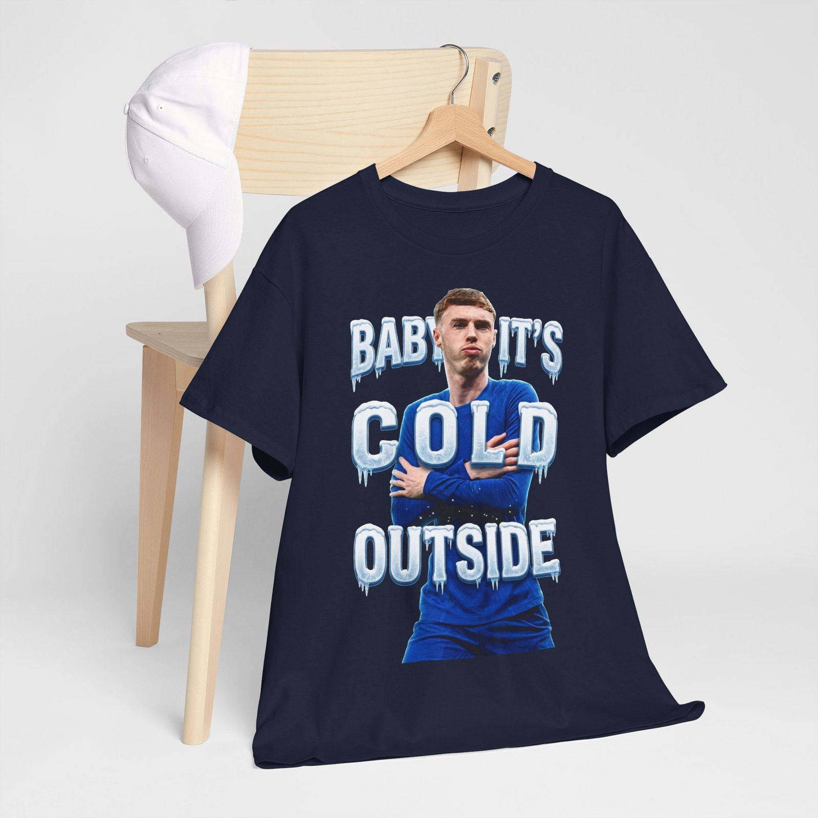 Baby It's Cold Outside T-Shirt | Cole Palmer Its Cold Outside T Shirt | Chelsea Football Shirt | Chelsea Fan Gift | Christmas Football Gift - Image 4