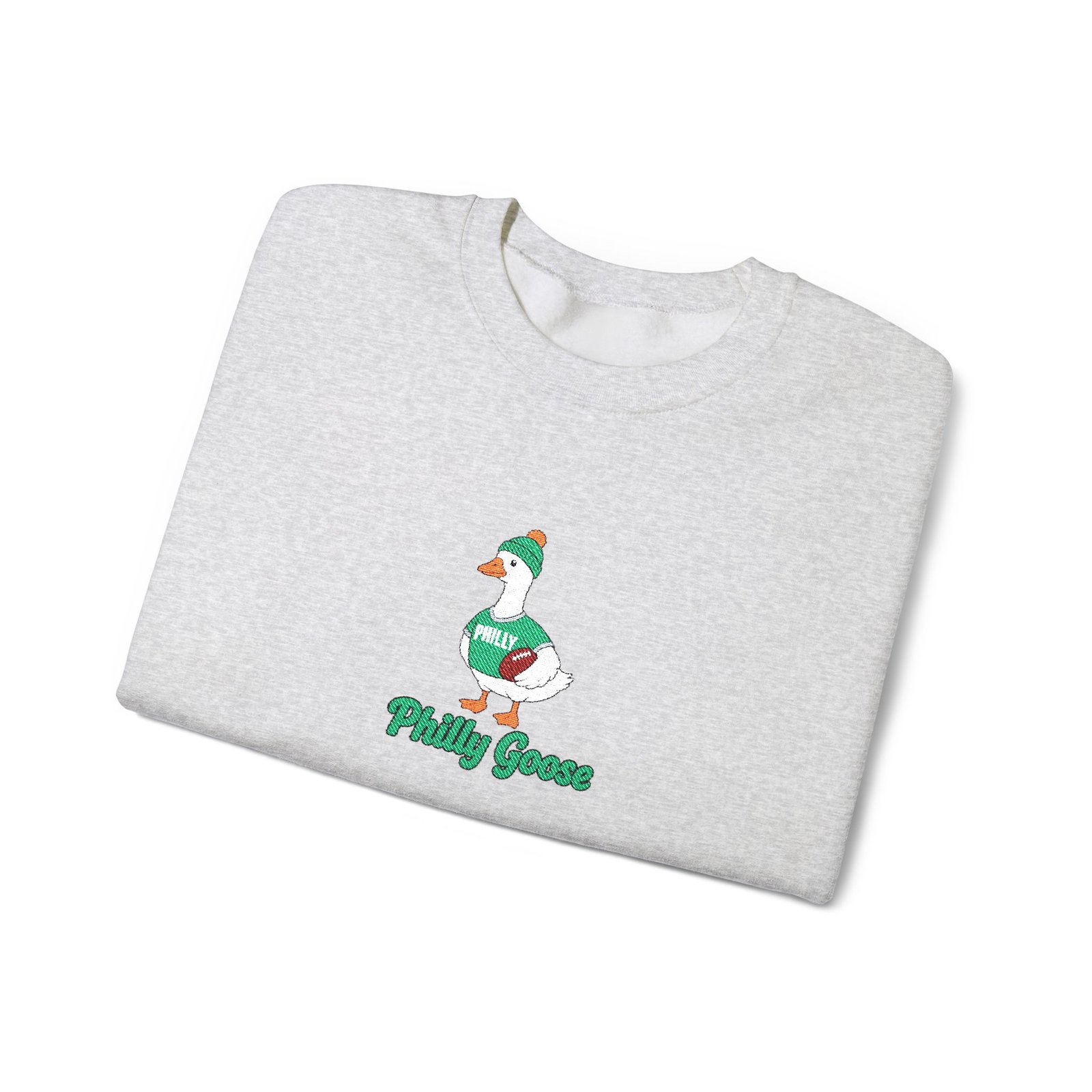 Philly Goose Embroidered Sweatshirt – Philadelphia Football Crewneck, Funny Goose Game Day Pullover, Cozy Green Philly Fan Gift for Men & Women - Image 16