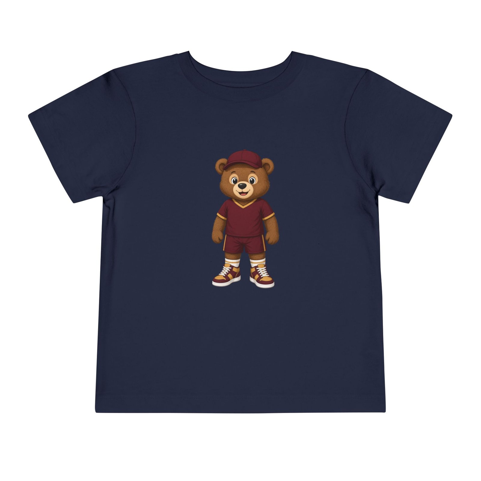 Washington Football Teddy Bear Kids T Shirt | Red Gold Football Bear Tee | Kids Football Fan Shirt | Toddler (2T–5/6T) - Image 17