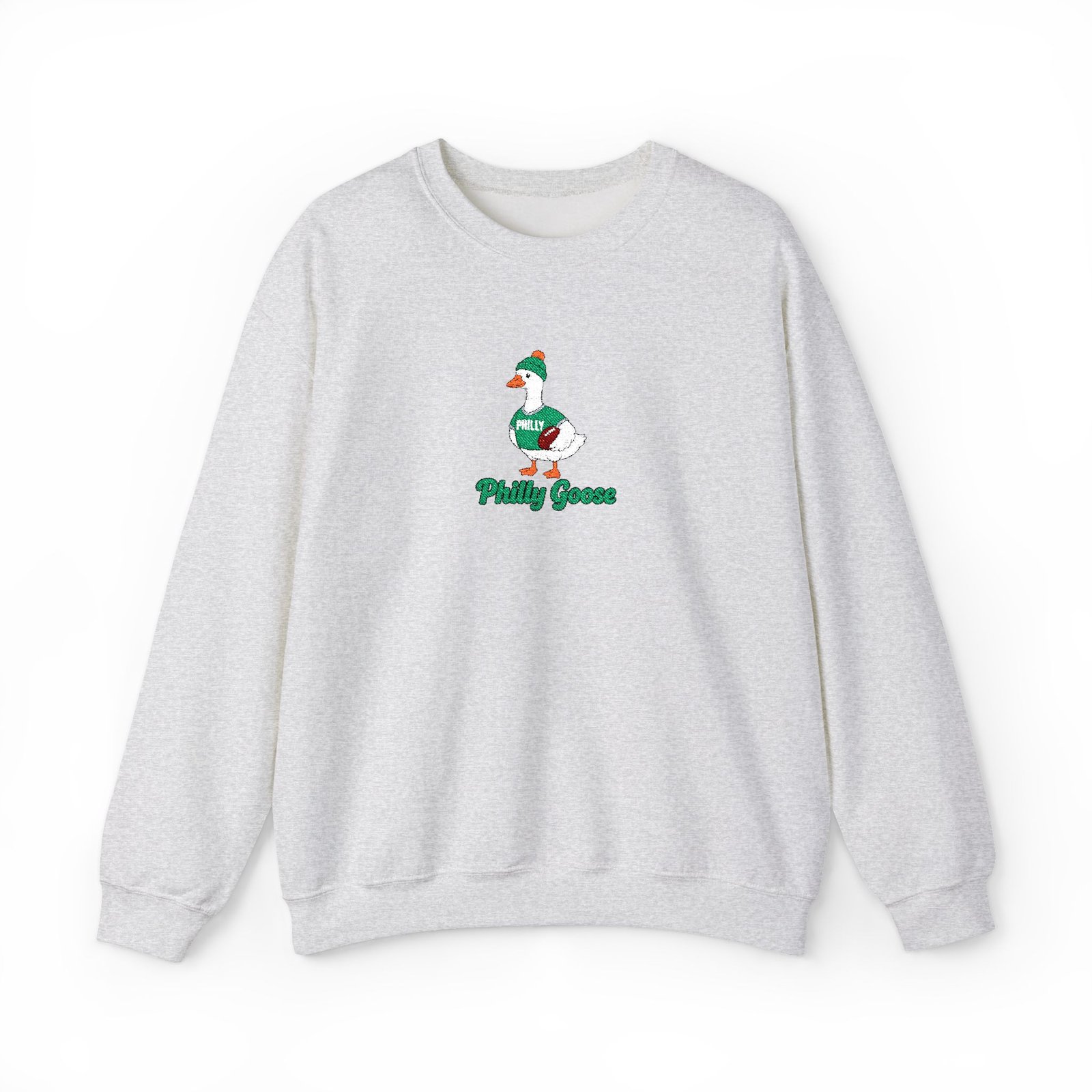 Philly Goose Embroidered Sweatshirt – Philadelphia Football Crewneck, Funny Goose Game Day Pullover, Cozy Green Philly Fan Gift for Men & Women - Image 15