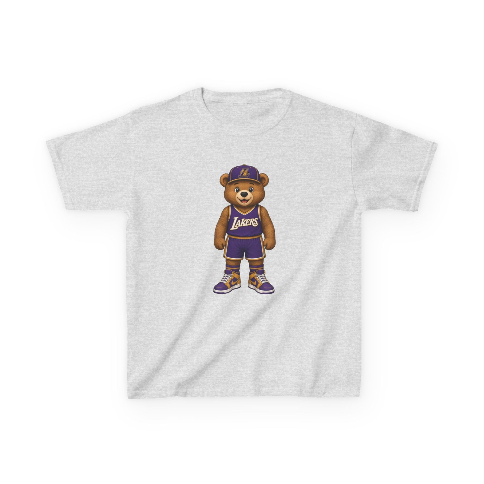 Lakers Teddy Bear Kids T Shirt | Los Angeles Basketball Shirt | Cute Bear Tee | Lakers Fan Gift | Kids (XS–XL - Image 10