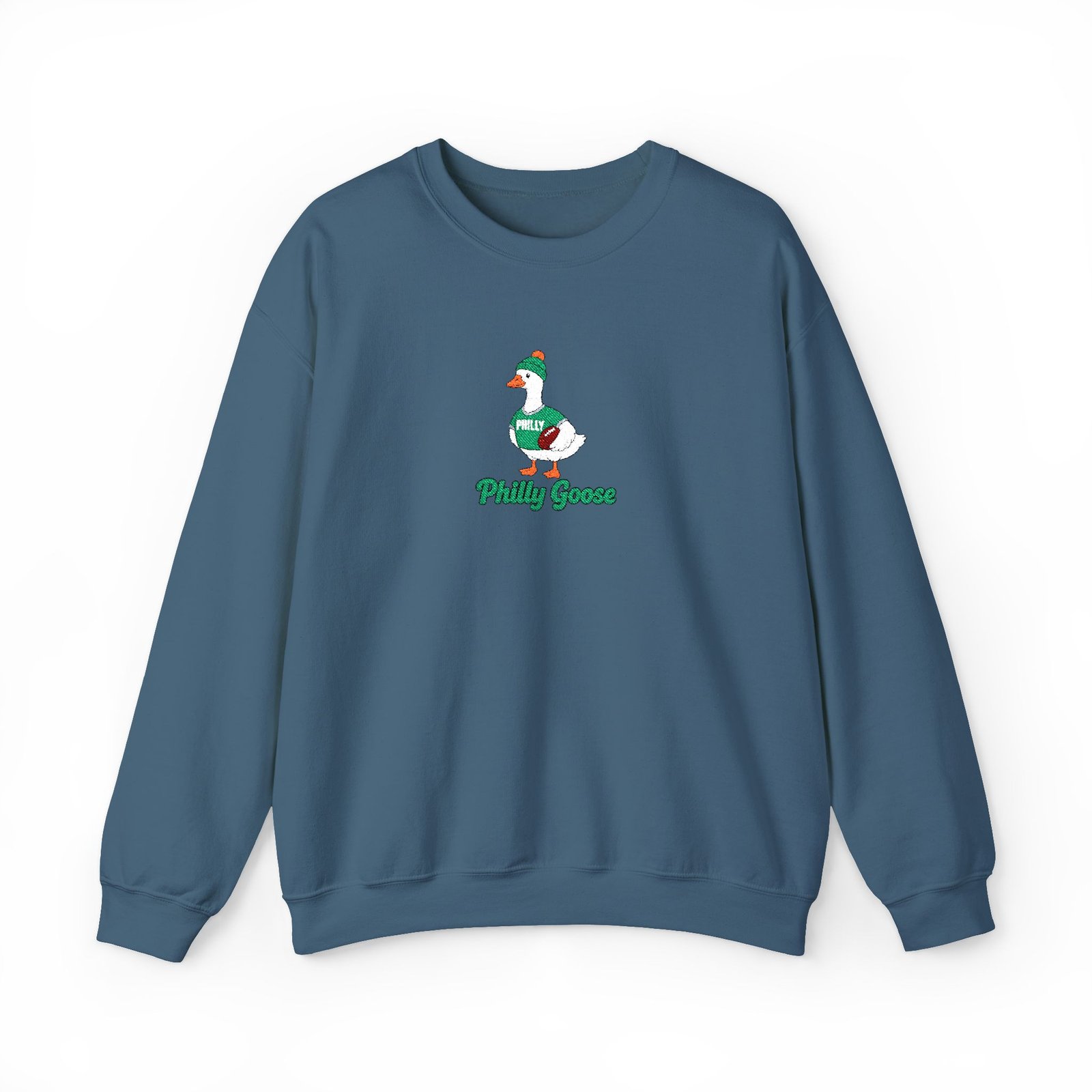 Philly Goose Embroidered Sweatshirt – Philadelphia Football Crewneck, Funny Goose Game Day Pullover, Cozy Green Philly Fan Gift for Men & Women - Image 2
