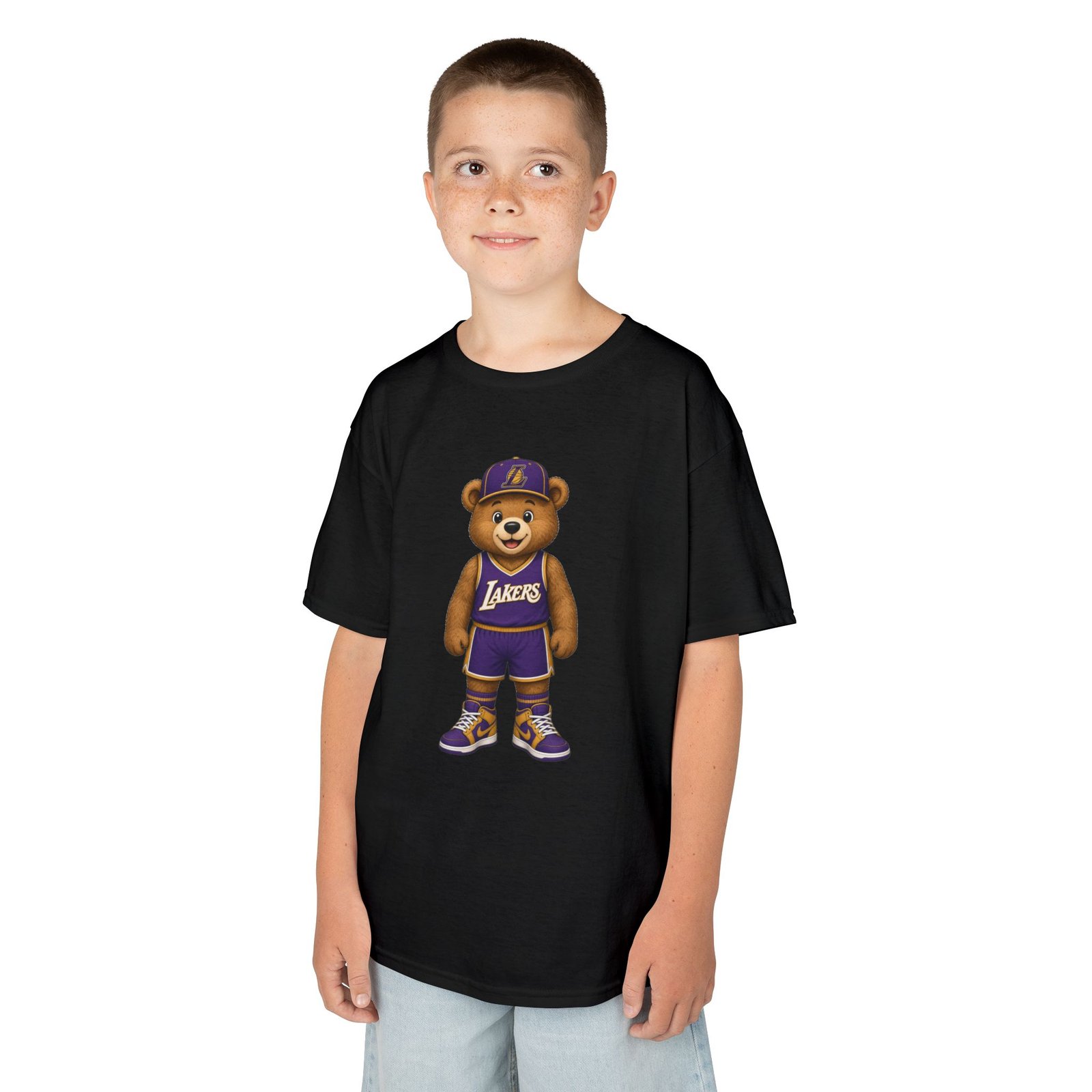 Lakers Teddy Bear Kids T Shirt | Los Angeles Basketball Shirt | Cute Bear Tee | Lakers Fan Gift | Kids (XS–XL - Image 17