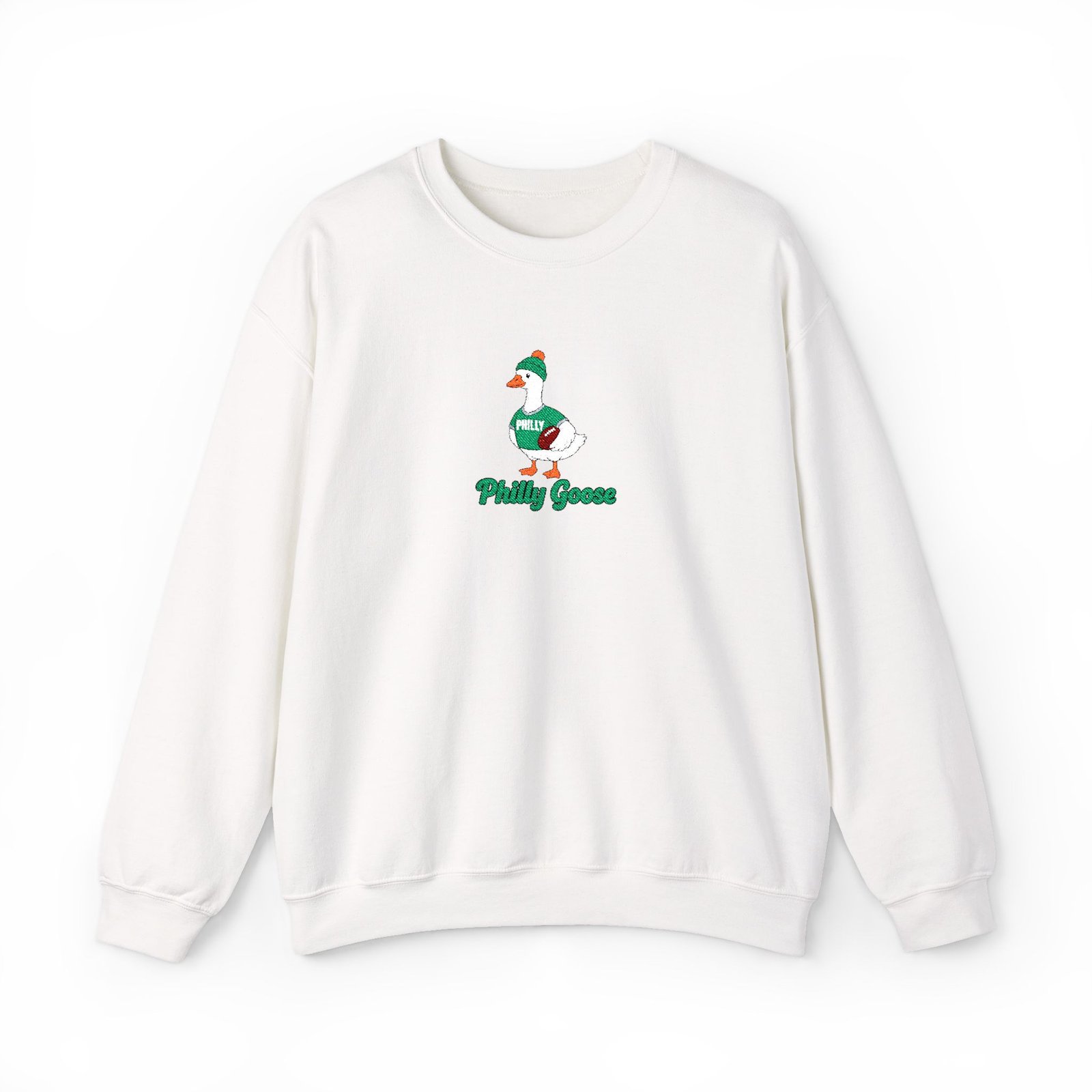 Philly Goose Embroidered Sweatshirt – Philadelphia Football Crewneck, Funny Goose Game Day Pullover, Cozy Green Philly Fan Gift for Men & Women - Image 8