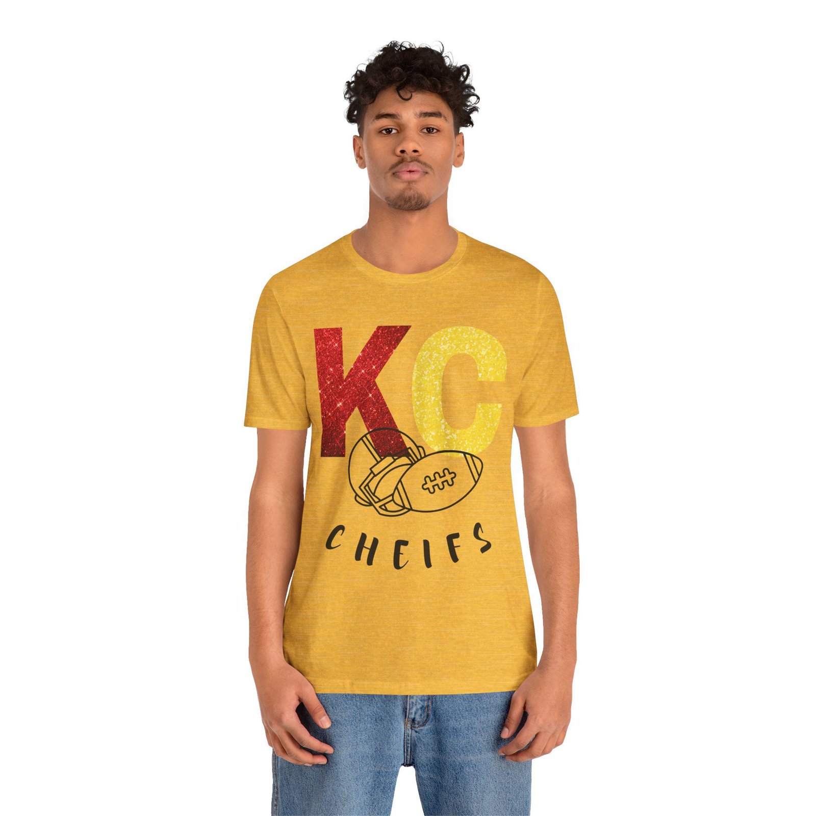 Kansas City Chiefs t shirt | KC Chiefs Hoodie | Vintage Football Pullover | Game Day Apparel | Gift for Chiefs Jersey Short Sleeve Tee - Image 4