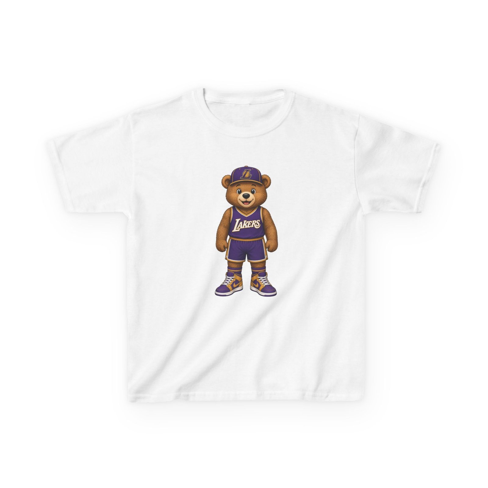 Lakers Teddy Bear Kids T Shirt | Los Angeles Basketball Shirt | Cute Bear Tee | Lakers Fan Gift | Kids (XS–XL - Image 6