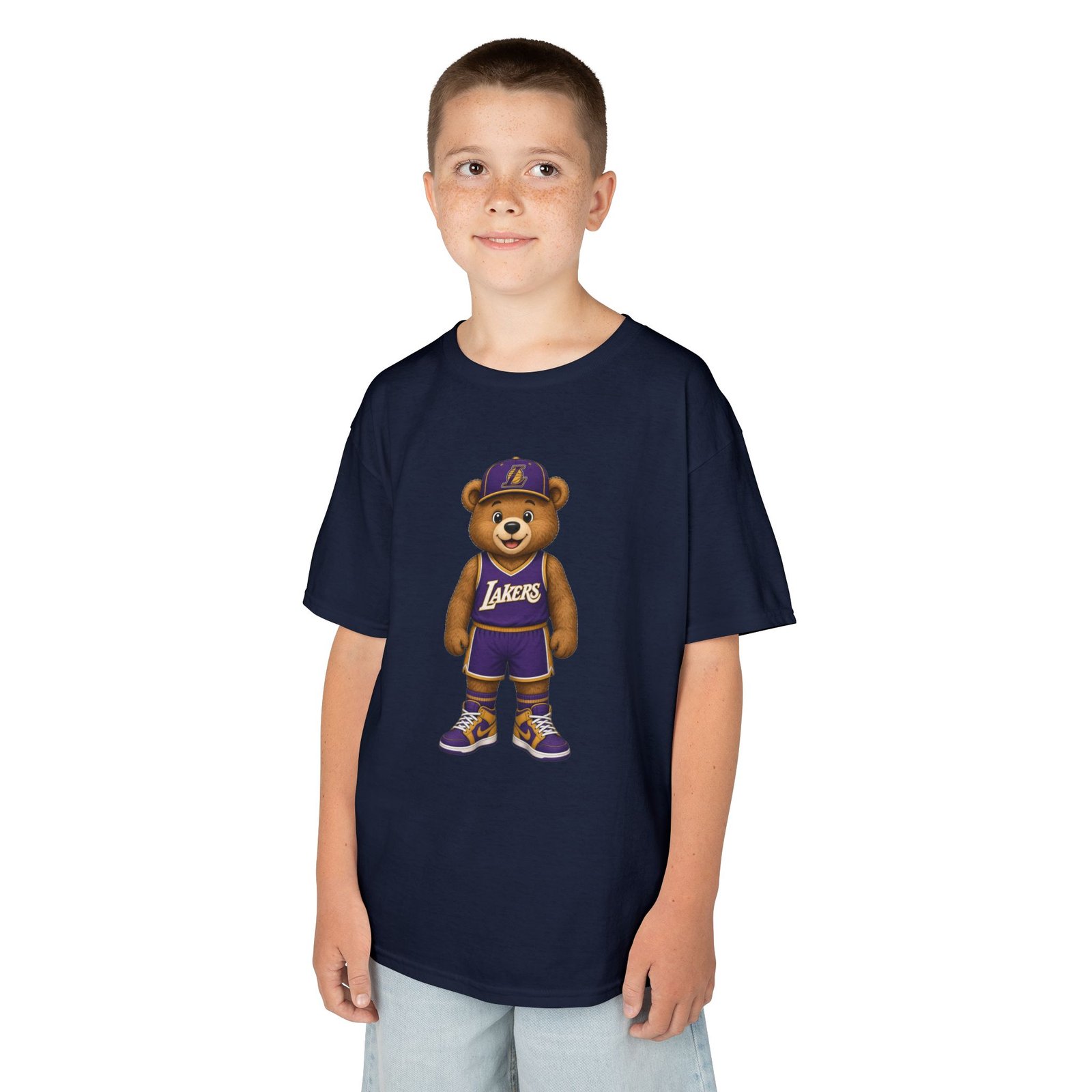 Lakers Teddy Bear Kids T Shirt | Los Angeles Basketball Shirt | Cute Bear Tee | Lakers Fan Gift | Kids (XS–XL - Image 22