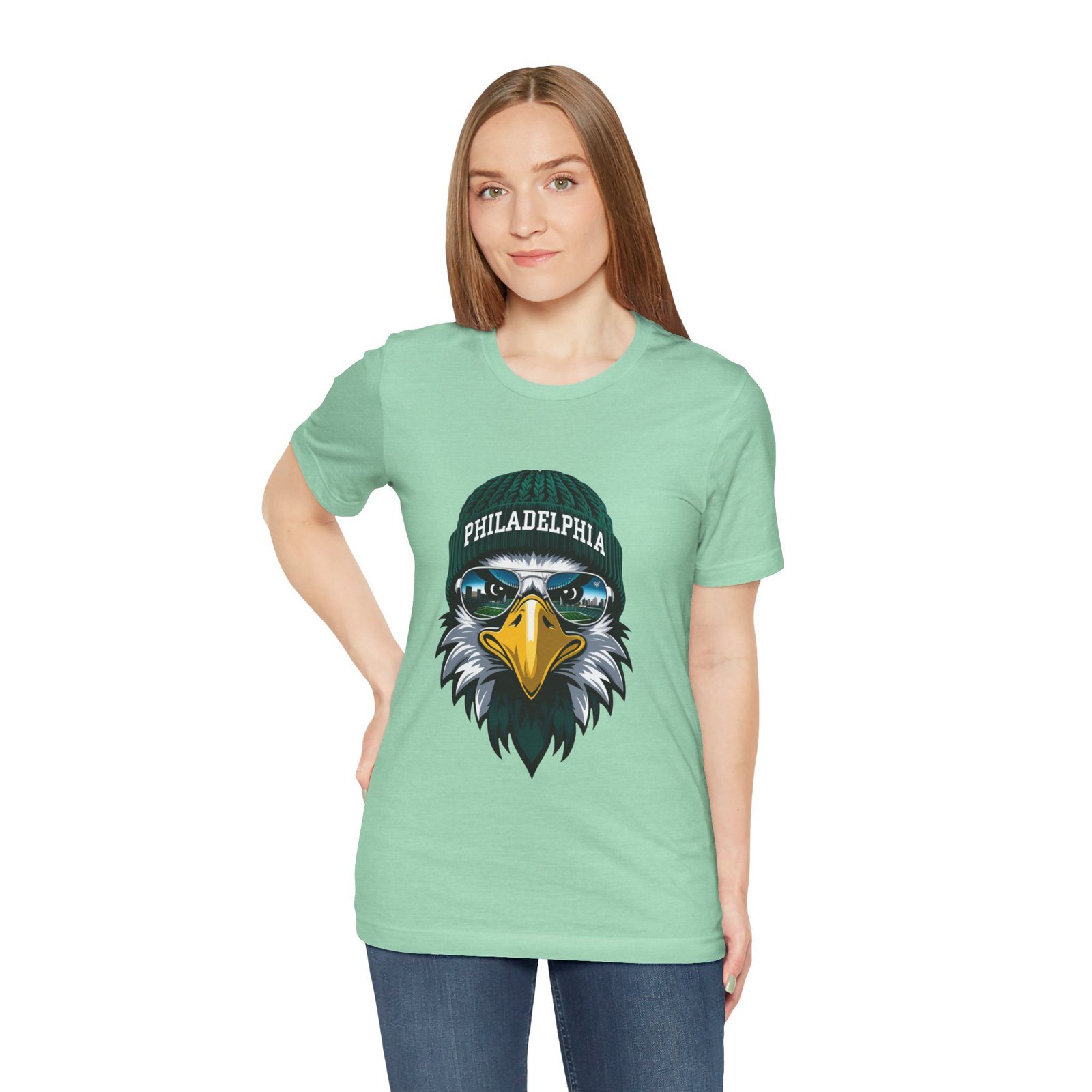 Philly Football T-Shirt | Cool Mascot with Glasses | Vintage Philly Fan Apparel | Retro Football Tee, philly goose , philadelphia eagles - Image 53