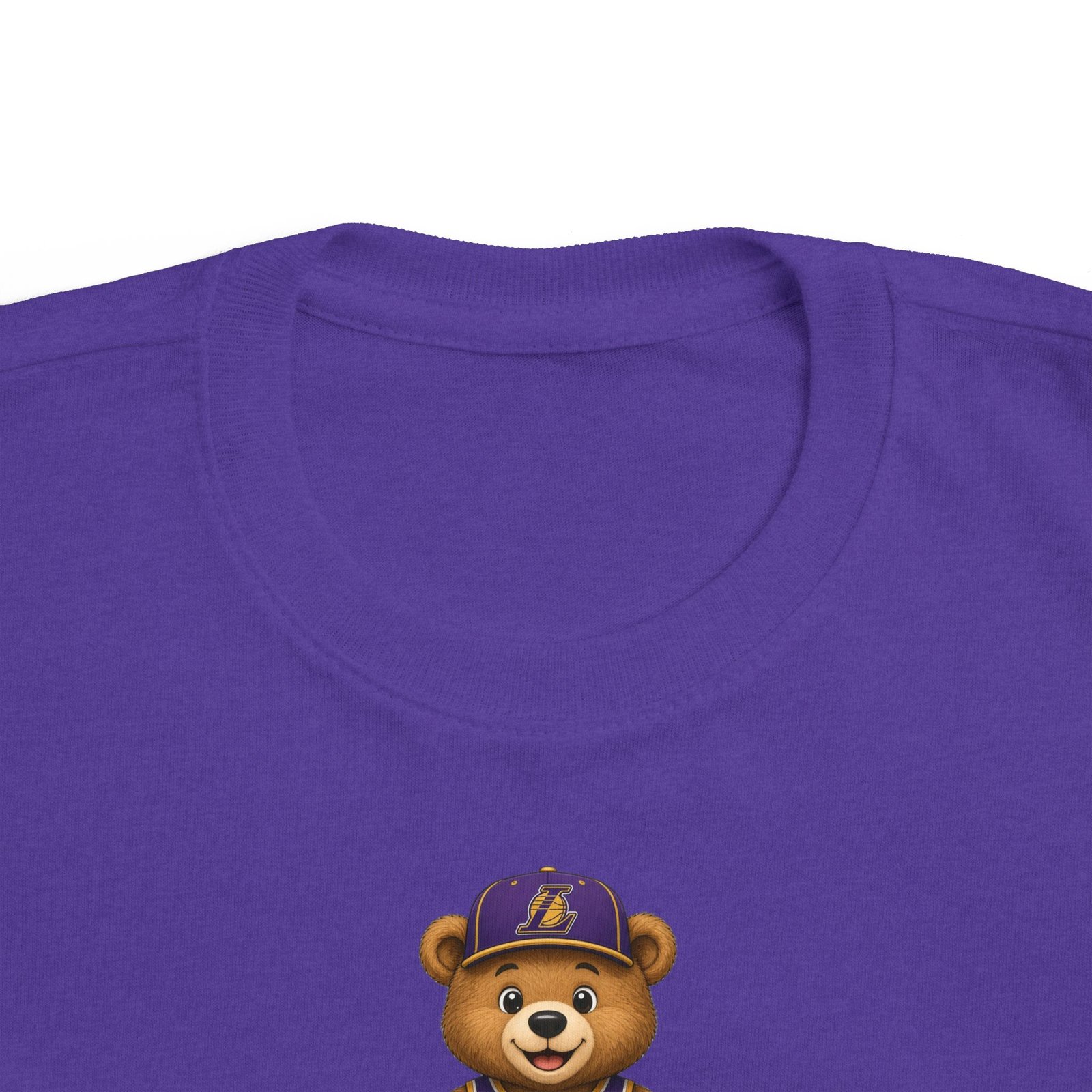 Lakers Teddy Bear Kids T Shirt | Los Angeles Basketball Shirt | Cute Bear Tee | Lakers Fan Gift | Kids (XS–XL - Image 2