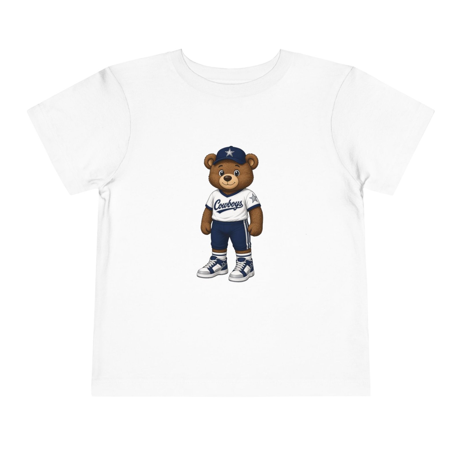 Cowboys Teddy Bear Kids T Shirt | Dallas Football Shirt | Cute Bear Tee | Cowboys Fan Gift | Toddler (2T–5/6T) - Image 5