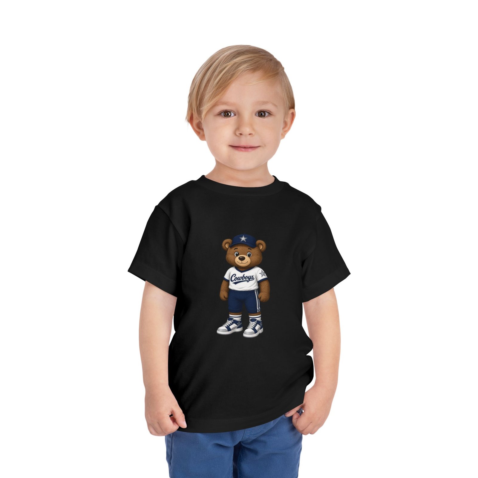 Cowboys Teddy Bear Kids T Shirt | Dallas Football Shirt | Cute Bear Tee | Cowboys Fan Gift | Toddler (2T–5/6T) - Image 10